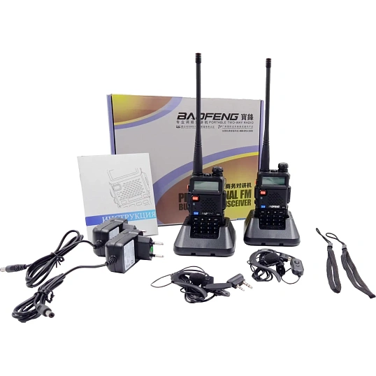 Радиостанция Baofeng UV-5R L/M (1800 mah) 5 Вт (компл. из двух радиост.)