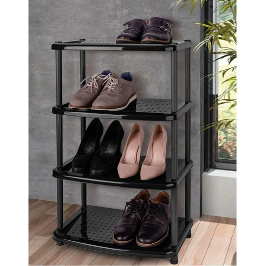 Этажерка BP_ для обуви ПАОЛА 4 полки 490Х310Х780мм Черный