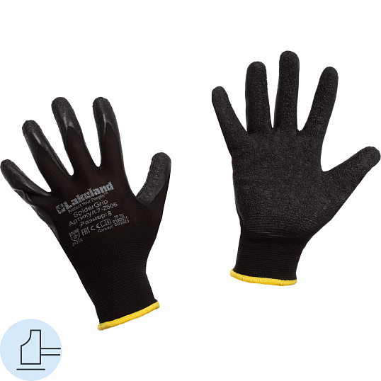 Перчатки защит. от порезов Lakeland SpiderGrip 7-2506 с латекс.покр. р.L