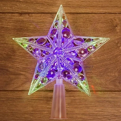 Фигура светодиодная Звезда на елку цвет: RGB, 10 LED, 17 см, 230В, 501-002