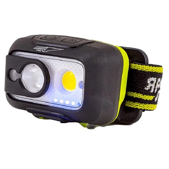 Фонарь налобный ЯРКИЙ ЛУЧ LH-450A MA-HALO 5W LED +3W COB max, 3 реж