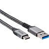 Кабель USB3.2 Gen2, AM->CM, 10Gbs, All Shell 1м VCOM <CU401M-1M