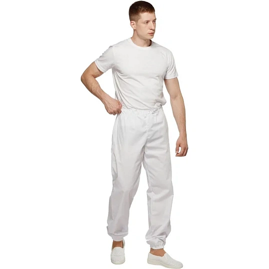 Брюки для пищевого производства бел. универс. сат у17-БР (р.60-62)р.158-164