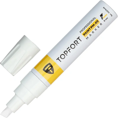 Маркер лаковый TOPFORT Paint 8 мм белый