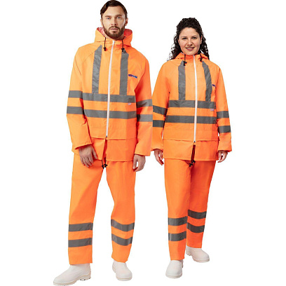 Костюм влагозащитный сигнальный ПВХ Ext-V орж СОП 60-62/182-188