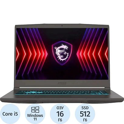 Ноутбук MSI B13UC-1000US(9S7-16R831-3238)i5-13420H/16Gb/512Gb/RTX/15.6/W11H