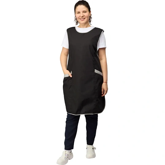 Фартук сарафан Маркет Мастер  цвет черный/серый