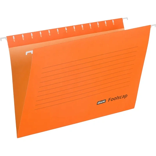 Папка подвесная Attache Foolscap, картон оранжевый, до 200л., 5шт/уп