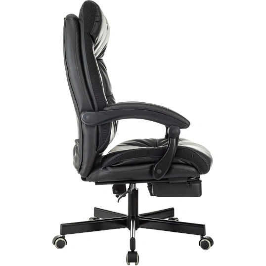 Кресло VB_EChair 624 PU PM черный эко.кожа  подст.для ног