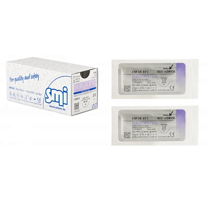 Шовный материал Сургикрил 3/0, 75 см, кол. 26 мм, 1/2 15200126 12шт/уп