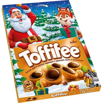 Конфеты Toffifee Санта, Семья белок (нг), 250г