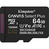 Карта памяти Kingston micro SDXC 64GB,Canvas Select Plus,100MB/s,без адапт
