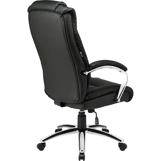 Кресло BN_Dt_EChair-561 TR рец. кожа черная, хром
