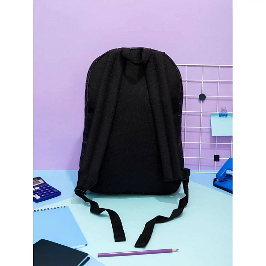 Рюкзак школьный Комус Класс  Light Клетка, черный,, 1 отд