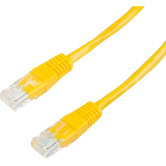 Патч-корд BigTech OPCC019 UTP CCA кат.5e/0.5м/литой/многожильн (желтый)