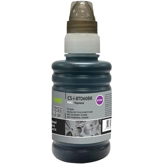Чернила Cactus CS-I-BTD60BK чер.100мл для Brother DCP-T310/510/710/810