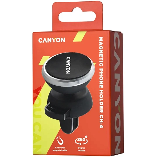 Держатель Canyon CH-4 в дефлектор 4 магнита круг 40мм/45x65мм (CNE-CCHM4)