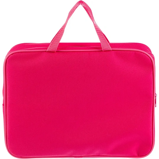 Папка для тетрадей  Клетка розов.А4,на молн.с ручками,75мм,ПМД-4-20