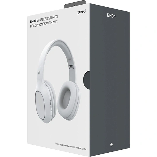 Наушники Pero BH04 Ultimate White, bluetooth, полноразмерные