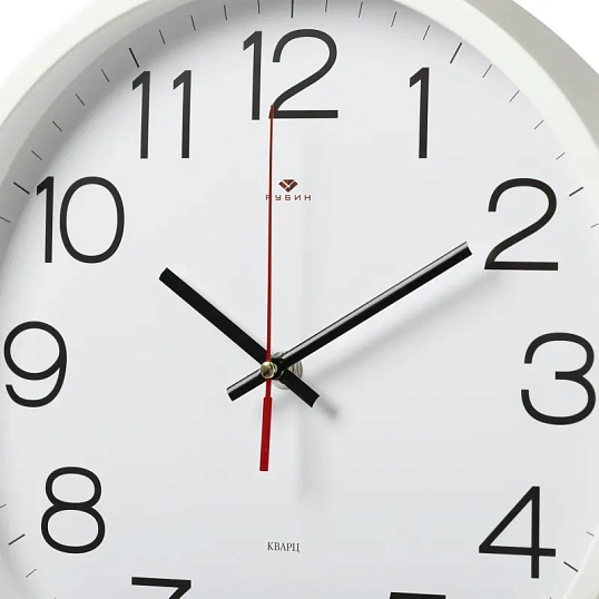 Часы настенные круг d=30см, корпус белый Классика арт.3027-121W