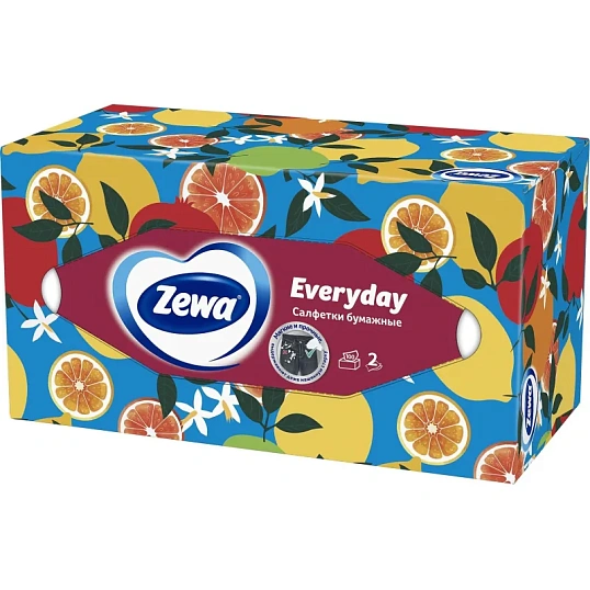 Салфетки косметические ZEWA Everyday 2-сл 250шт/уп 8679