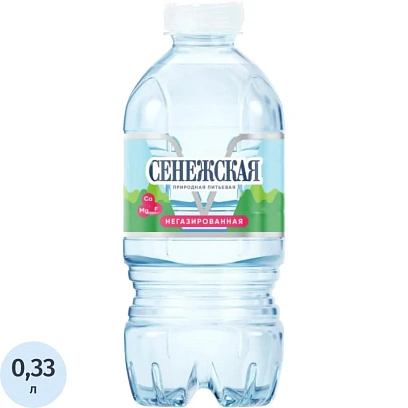 Вода питьевая Сенежская негаз.,ПЭТ, 0,33л