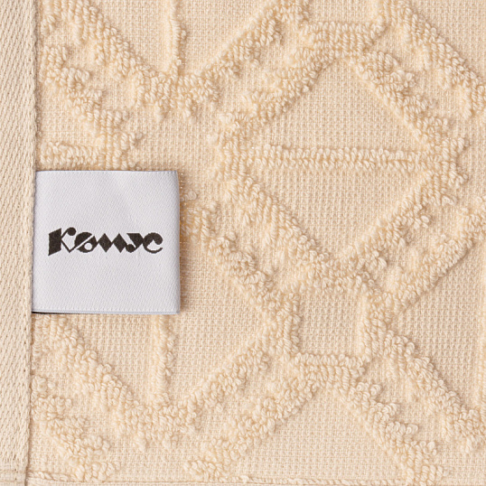 Полотенце махровое банное жаккард 70х120 см ,500 г/м2, Бежевый