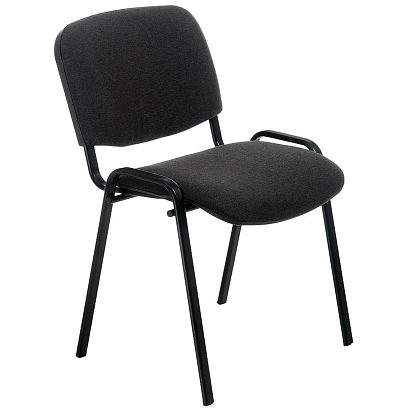 Стул FA_EChair Rio(ИЗО) черн, ткань темно-серая С-38/ТК-2