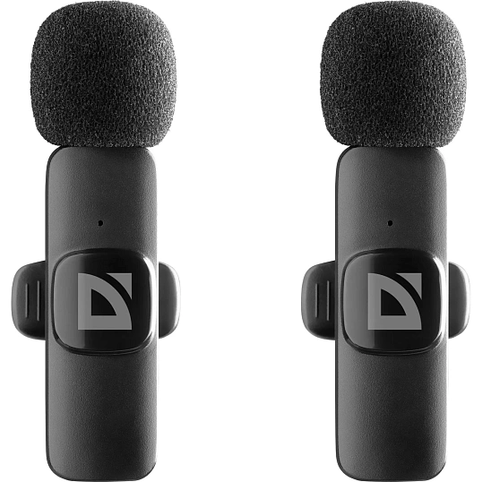 Набор радиомикрофонов Defender Talky-138, петличный, черный, 2шт