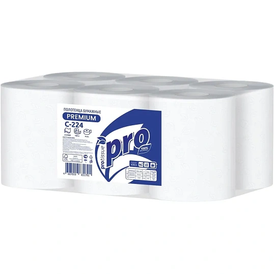 Полотенца бумажные д/дисп. Protissue   ЦВ 2сл.150м 6 рул С224
