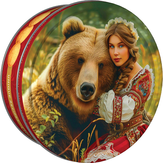 Печенье Regnum Русский медведь сдобное ж/б, 400г