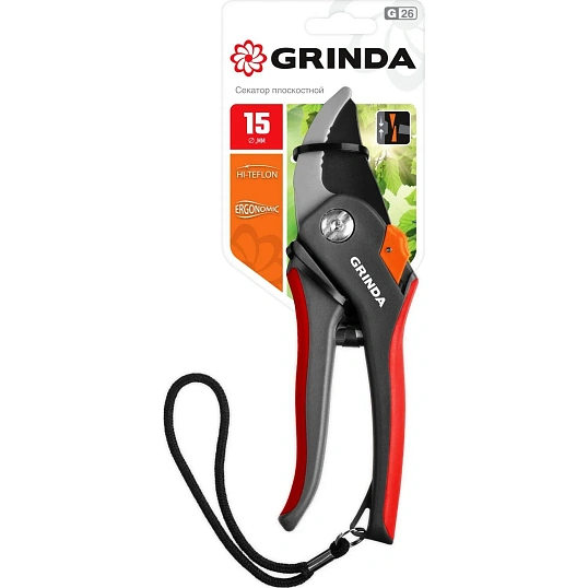 Секатор плоскостной GRINDA G-26, 205 мм (8-423102_z02)