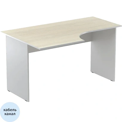 Стол эргономичный Easy Standard LT 16/16 01001600 лев св.дуб/сер 1400x900/600x740