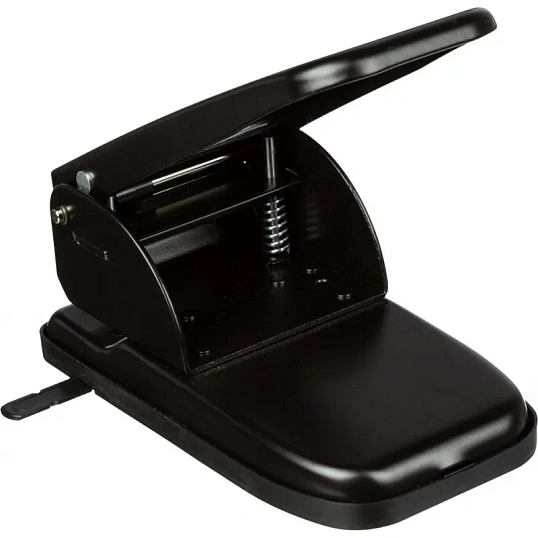 Дырокол Attache до 60листов, с линейкой, цвет черный