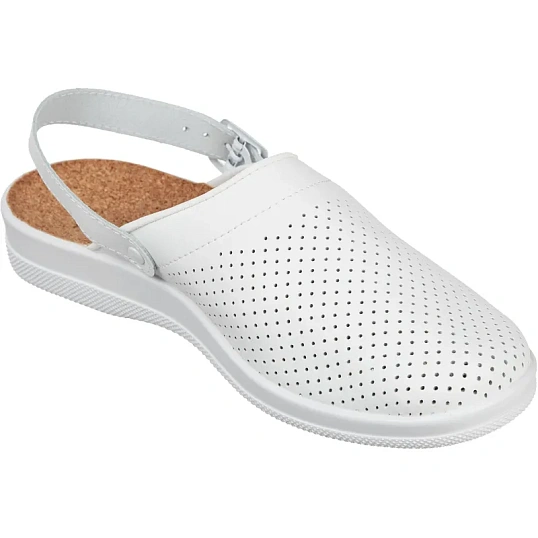 Сабо Ионел муж.нат.кожа цв.белый, пробковая стелька (р.44) (95480108)