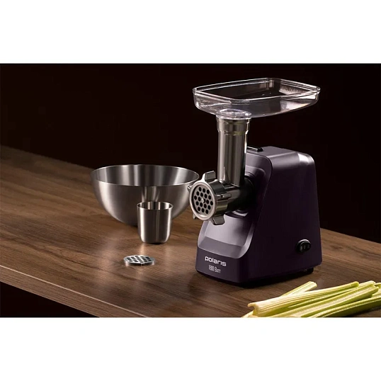 Мясорубка Polaris PMG 1852 RUS, 1800 Вт, бордовый
