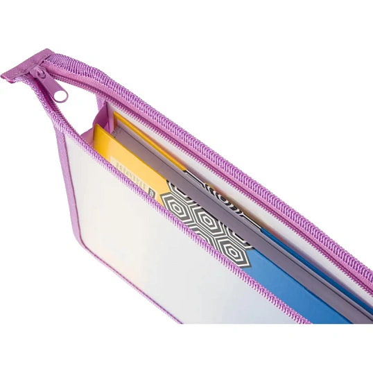 Папка для тетрадей КОМУС Три богатыря Любава,А5,1отд,на молн,пластик,ПТ 713