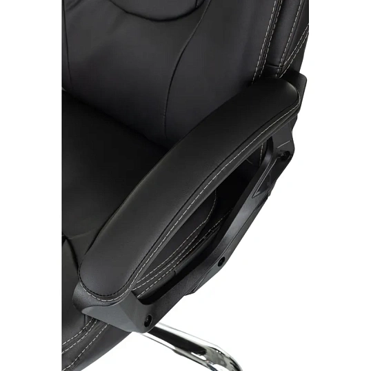 Кресло VB_EChair 668 TPU/SL черный экокожа крестов.металл хром