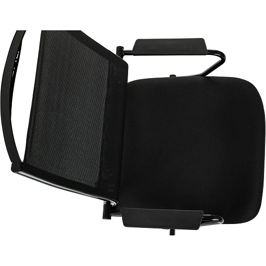 Кресло VB_Бюрократ CH Balance черный сетка/ткань крестов. металл черный