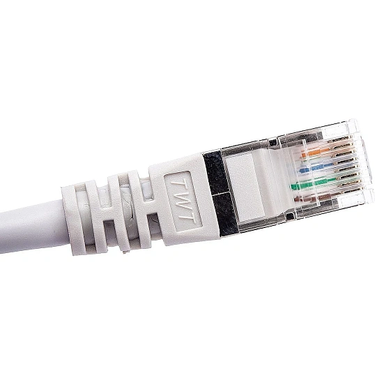 Патч-корд TWT TWT-45-45-0.5/S-GY FTP кат.5e, 0.5 м, серый