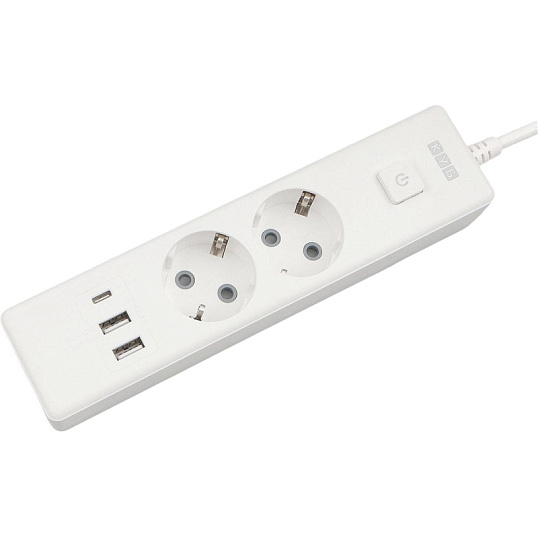 Удлинитель Power Cube, 2р/1.9м выкл.,3USB, 3.5кВт,16А,3x1,0 белый(PC-4-2M)