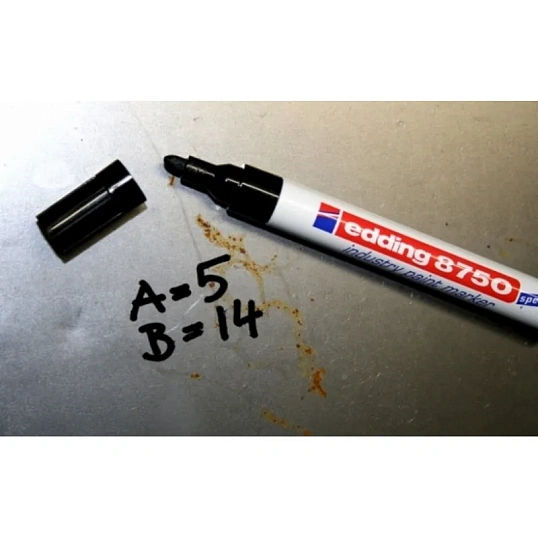 Маркер для промышленной графики EDDING E-8750/5 желтый 2-4мм
