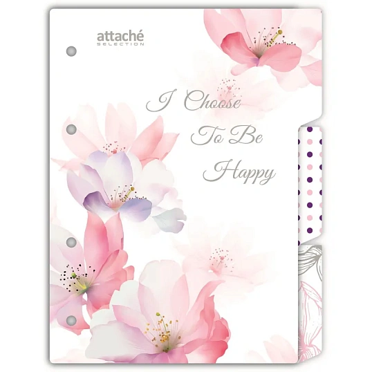 Разделитель листов пласт А5 Attache Selection Flower dreams, 3шт/уп, в асс