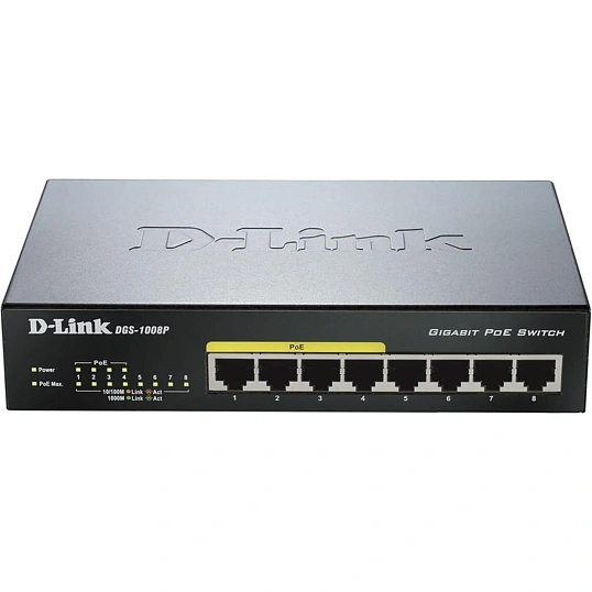 Коммутатор D-Link DGS-1008P/E1A