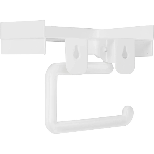 Держатель для туалетной бумаги пластиковый с полоч