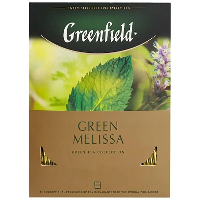 Чай Greenfield Green Melissa зеленый фольгир.100пак/уп 0879-09 Т
