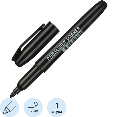 Маркер перманентный черный 2 мм
