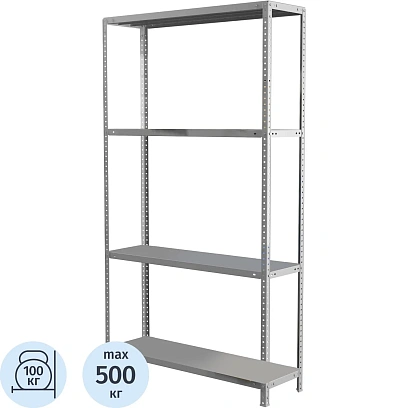 Стеллаж металлический MS Standart 185/100x60/4 полки
