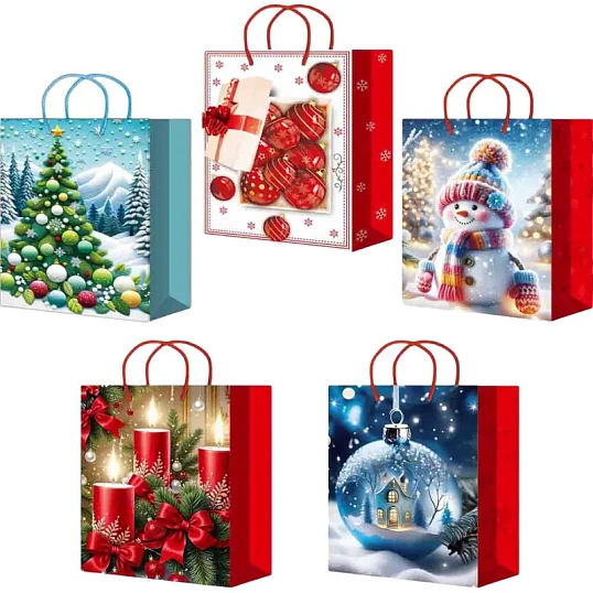 Пакет подарочный ламин.(324x445x102)XL25 526/527/528/529/530 mix_НГ 10шт/уп