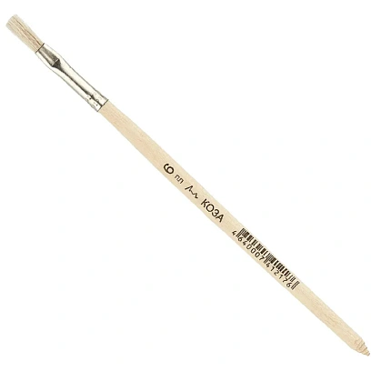 Кисть №1School,коза,плоская,№6